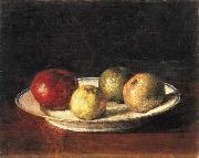 Henri Fantin-Latour A plate of apples oil painting artist